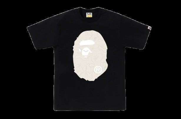 LINE CAMO BIG APE HEAD TEE